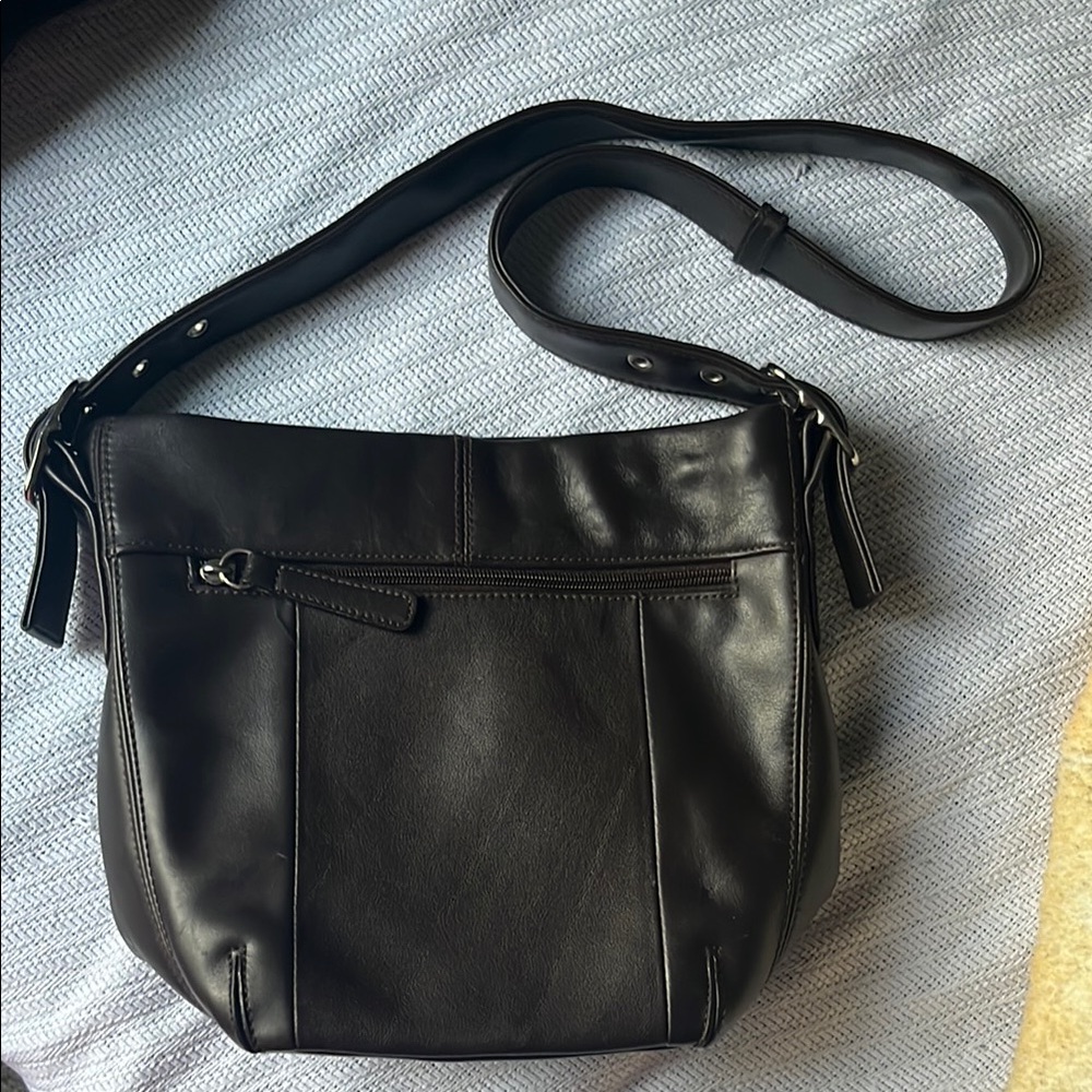 Aurielle Dark Leather Shoulder Bag/Purse